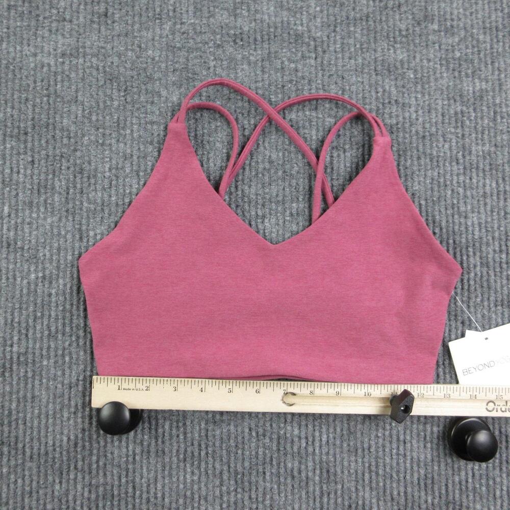 Beyond Yoga Sports Bra Womens M Pink Crossback Lined Pullover Yoga NWT